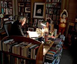Roger Ebert In His Beautiful Office Writers Desk Home Libraries Beautiful Office