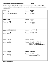 Download calculus trig derivatives worksheet pdf. Give Your Students Engaging Practice With The Circuit Format This Circuit Contains 20 Problems Which Emphasiz Quotient Rule Calculus Basic Algebra Worksheets