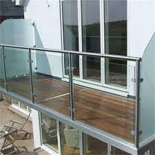 Glacier is an interior glass railing that uses stainless steel clamps and glass panels as infill. Outdoor Stainless Steel Glass Railings Designs Residential