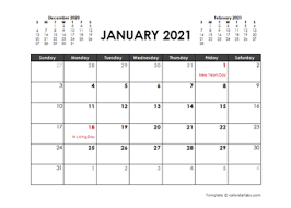 2021 year calendars with 12 months printed on one page. Printable 2021 Word Calendar Templates Calendarlabs