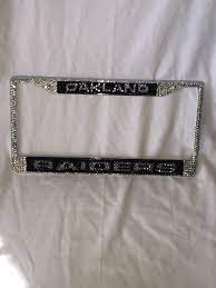 Oakland Raiders Bling License Plate Frame Bling License Plate Frames License Plate Raiders