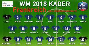 Diese statistik zeigt, welche rückennummern der spieler in seiner karriere bereits getragen hat. Ruckennummern Frankreich Wm 2018 Wer Tragt Welche Ruckennummer