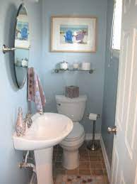 Small Half Bathroom Like This Combo Of Pedestal Sink And Oval Mirror Like The Color F Small Half Bathroom Basement Bathroom Remodeling Bathroom Decor Luxury