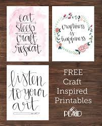 It's hard taking photos of your craft space when you're constantly using it. Free Craft Creativity Quote Printables From Duality Plaid Craft Quotes Craft Room Signs Craft Room