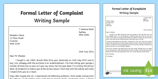 Informal letters for grade 5. Complaint Letter Template Ready To Print Resources