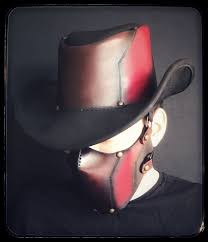 Custom Leather Cowboy Hat Mortal Kombat Erron Black Hat Model 1 In 2020 Leather Cowboy Hats Cowboy Hats Custom Leather