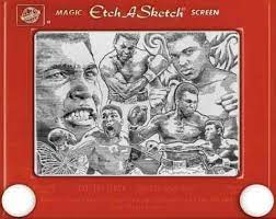 Float Like A Butterfly Sting Like A Bee Etch A Sketch Drawing Etch A Sketch Etch A Sketch Art Cool Artwork