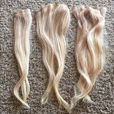 Ombre straight black blonde full head clip in real remy human hair extensions. Blonde Frost Clip In Hair Extensions Off 74 Www Daralnahda Com