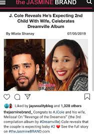 Cole and his wife are having another baby. J Cole And Wife Melissa Expecting Baby 2 Lipstick Alley