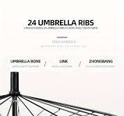 24 rib extra large golf umbrella long handle windproof ...