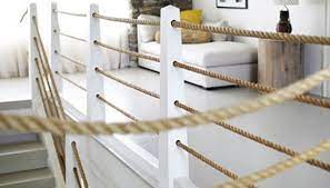 I'm looking to make a deck railing similar to this idea. Horizontal Rope Railing Idea Mountain Laurel Handrails Works Of Art Shipped Nationwide