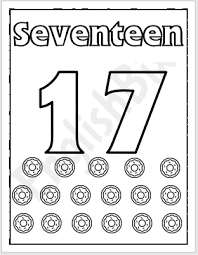 You can also print each of the coloring pages together with the cover to create a coloring book. Number 17 Coloring Page For Kids Englishbix