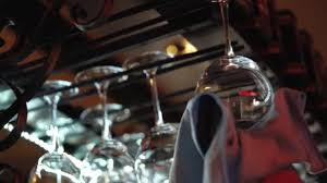 Follow these wine glass cleaning tips from the housekeeping experts at molly maid and have your wine glasses ready to go in no time. Clean Wine Glasses Prepared Bartender Hung Bar Restaurant Cafe Glasses Video By C Wedmov Stock Footage 201493570