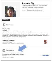 add coursera accomplishments to your