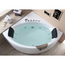 What are some of the most reviewed products in jacuzzi bathtubs? Eago 59 In Acrylic Offset Drain Corner Apron Front Whirlpool Bathtub In White Am200 The Home Depot Bathtub Shower Combo Bathtub Design Whirlpool Bathtub