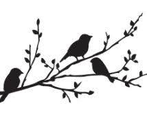Bird On Branch Silhouette Png Articles Populaires Correspondant A Oiseau Pochoirs Sur Etsy Bird Silhouette Bird Stencil Silhouette Art