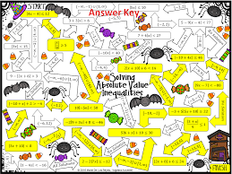 Absolute Value Inequalities Halloween Algebra Maze Absolute Value Inequalities Absolute Value Halloween Algebra