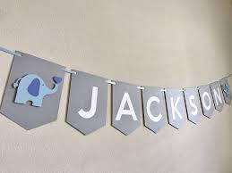 Name Banner Custom Name Banner Baby Shower Banner Boy Name Etsy In 2021 Baby Shower Banner Boy Baby Name Banners Name Banners