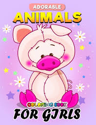 New year's coloring pages & puzzles are you looking for some free coloring pages for new year's eve? Amazon Com Adorable Animals Coloring Book For Girls Unique Cute Design Coloring Book Easy Fun Beautiful Coloring Pages For Girls And Grown Up 9781987517927 Kodomo Publishing Books