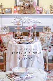 Tea Party Table Setting Pink And Gold Versace Plates Tea Party Table Tea Party Table Settings Tea Table Settings