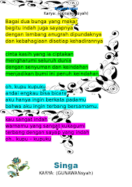 Sayapnya yang indah menawan setiap orang yang melihat jadi tertahan ia melompat dari bunga satu ke bunga lain mencecap di setiap kuncup yang mulai berbunga. Contoh Syair Hewan Cikimm Com