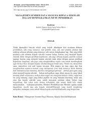 Cara pengisian jurnal harian rps. Pdf Manajemen Sumber Daya Manusia Kepala Sekolah Madrasah Dalam Meningkatkan Mutu Pendidikan