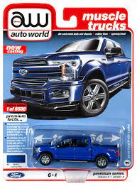 Auto World 2018 Ford F 150 Crewcab Premium Pick Up Truck 1 64 Blue Mip Ebay Ford F150 Muscle Truck Ford