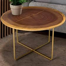 Round coffee tables are classic in any home making it look great. Contemporary Side Table Bole Conte Wood Veneer Painted Metal Base Round