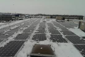 Look Out Below Safety A Top Concern When Removing Snow From Solar Panels