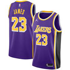 He appeared in 15 games for l.a. Los Angeles Lakers Jordan Statement Swingman Jersey Lebron James Mens