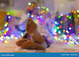 Soft Focus Bare Feet Soles Foot Fetish Concept in Christmas Time with  Blurred Colorful Bokeh Lamps Background Stock Photo - Image of decoration,  adult: 200114846