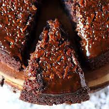 Coconut Caramel Chocolate Upside Down Cake Mind Over Batter Recipe Upside Down Cake Chocolate Caramels Sweet Recipes