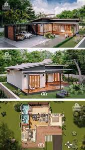 This mean that the minimum lot width would be from 10 meters to 10.5 meters maintaining a minimum setback of 2 meters each side. Modern Villa Style Single Storey House With Two Bedrooms Ulric Home House Designs Exterior Modern Bungalow House Simple House Design
