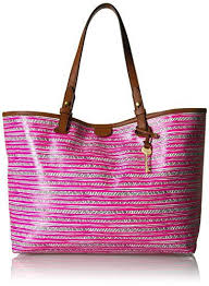 fossil rachel tote pink stripe you can find out more details at the link of the image this is an affiliate link striped shoulder bags tote bags