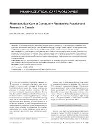Pdf Pharmaceutical Care In Community Pharmacies Practice