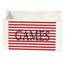 Nst Red Wht Stripe Wd Crate S At Home Store Crates Storage And Organization