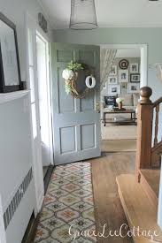You may be surprised to learn that sage green is one of the top interior design colors on pinterest — for real! Grace Lee Cottage Painted Distressed Front Door A Tutorial