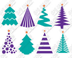 File is specially prepared for the cnc laser, plasma, router machine, 3d printer and other cutting machines. Modern Christmas Tree Cut File Set In Svg Eps Dxf Jpeg And Png