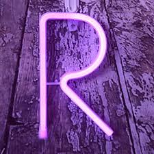 Amazon Com Light Up Led Neon Letter Signs Wall Decorative Neon Lights Purple Alphabet Marquee Letter Light Letters Neon Letter Lights Lighted Marquee Letters