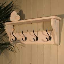 Hat Coat Rack With Shelf In Shabby Chic Distressed White Wash From Good Shelf Ebay Coat Rack Shelf Shabby Chic Coat Rack Rustic Coat Rack