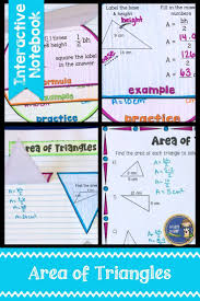 Area Of Triangles Interactive Notebook Math Interactive Notebook Interactive Notebooks Math Notebooks
