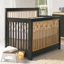 Black Baby Crib With Changing Table Love The Two Tone Wood On This Baby Crib Nursery Cribs Modern Nursery Furniture