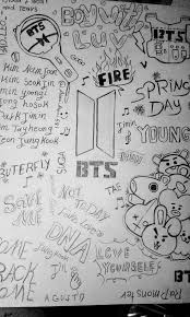 رسـ ـومـآتـي مـعbts bts drawings bts book bts wallpaper