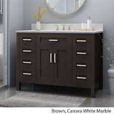 Update your bathroom with stylish and functional bathroom vanities, cabinets, and mirrors from menards®. Greeley Contemporary 48 Wood Single Sink Bathroom Vanity With Carrera Marble Top By Christopher Knight Home On Sale Overstock 25716175