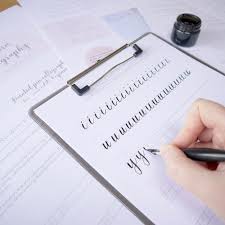 Basic strokes and letter formation; Modern Calligraphy Workbook For Beginners Pdf Mirabelle Makery