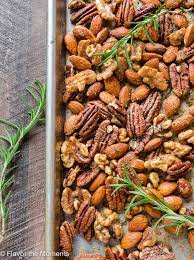 Spicy Maple Rosemary Roasted Nuts Are A Delicious Easy Appetizer For Entertaining And Are Perfec Roasted Nuts Recipe Spiced Nuts Recipe Nuts And Seeds Recipes