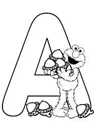 Sesame street alphabet coloring pages. Print Coloring Image Momjunction Sesame Street Coloring Pages Elmo Coloring Pages Abc Coloring Pages