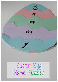 Easter Egg Name Puzzles Easter Lessons Easter Preschool Easter School