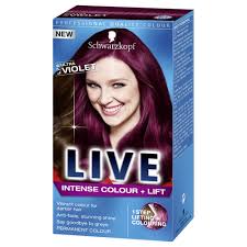 Schwarzkopf Live Intense Colour Lift Ultra Violet L76 Permanent Hair Dye Permanent Hair Dye Hair Dye Colors Live Hair Colour
