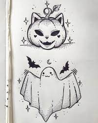 Pin By Allyson Xo On Drawings Halloween Tattoos Halloween Art Halloween Drawings